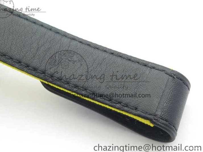 0102 Supportive Daytona DIW Carbon Case and Bezel Black Yellow Dial on Yellow Nylon Strap A 3220